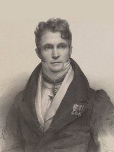 Retrato do maestro e compositor Gaspare Spontini 1774-1851, 1830. de Pierre Louis Henri Grevedon