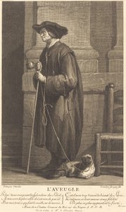 The Blind Beggar de Pierre Louis de Surugue after Jean Siméon Chardin