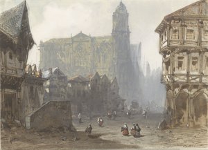 A Praça do Mercado Velho em Rouen