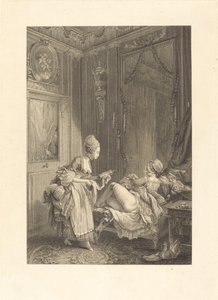 O curioso de Pierre Maleuvre after Pierre Antoine Baudouin