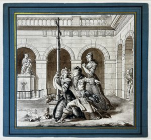 Luís XIV a falar com Luísa de La Vallière no convento das Carmelitas de Chaillot
