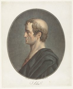 Portret van Solon Solon (título no objeto) Coleção de Grandes Homens (título da série) de Pierre Michel Alix