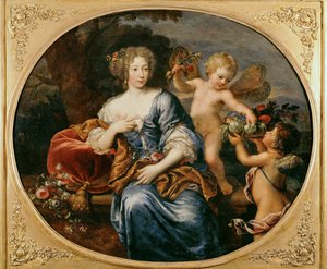 Madame de Montespan, amante de Luís XIV ... (pintura sobre tela) de Pierre Mignard