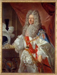 Retrato de Antonin Nompar de Caumont, Duque de Lauzun (1633-1723) marechal de França e esposo da Grande Mademoiselle, Duquesa de Montpensier Pintura de Pierre Mignard (1612-1695) La Rochelle, musee des Beaux Arts - Retrato de Antonin