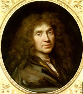 Retrato de Moliere (1622-1673) Jean Baptiste Poquelin. Óleo sobre tela. Dim: 0,55 x 0,48. Pintura de Pierre Mignard (1612-1695) cerca de 1658. Chantilly. Musee Conde. - Retrato de Moliere (1622-1673) Jean Baptiste Poquelin. Óleo sobre tela. 0.55 x 0.48. Pa
