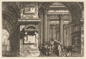 Cena funerária em um templo, c. 1760.