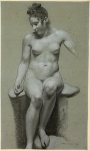 Nu feminino sentado de Pierre Paul Prud