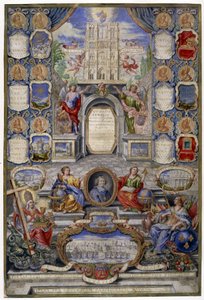 Alegoria da Igreja de Paris por ocasião da Revogação da Editora de Nantes em 18/10/1685 o pai de Jouvency fez um sermão no colégio de Clermont em dezembro de 1685 em medalhão o arqui-heveque de Paris, Harlay de Chanvallon que incentiva