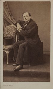 Retrato do poeta Théodore de Banville 1823-1891. de Pierre Petit