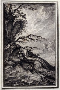 La noancee du roi de Garbe - in "Tales et nouvelles en vers" de Jean La Fontaine. 1776. Ilustração de P.P. Choffard. de Pierre Philippe Choffard