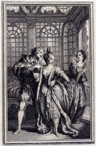La noancee du roi de Garbe - in "Tales et nouvelles en vers" de Jean La Fontaine. 1776. Ilustração de P.P. Choffard. de Pierre Philippe Choffard