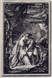 La noancee du roi de Garbe - in "Tales et nouvelles en vers" de Jean La Fontaine. 1776. Ilustração de P.P. Choffard. de Pierre Philippe Choffard
