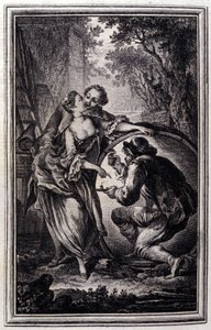 The Cuvier - em "Contos e contos em verso", de Jean La Fontaine. 1776. Ilustração de P.P. Choffard.