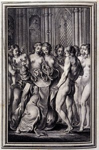 Le Glouches - em "Contos e contos em verso", de Jean La Fontaine. 1776. Ilustração de P.P. Choffard.