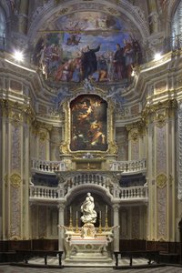 A Imaculada Conceição, Santa Maria Imaculada, colocada no altar da capela cenográfica 1669-70 de Pierre Puget