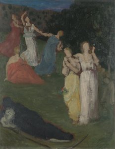 Morte e a donzela, antes de 1872 de Pierre Puvis de Chavannes