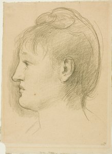 Cabeça de uma mulher de Pierre Puvis de Chavannes