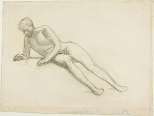 Nu masculino reclinado de Pierre Puvis de Chavannes