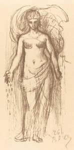 Estudo de uma mulher (abundância) de Pierre Puvis de Chavannes