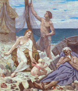 A família do pescador de Pierre Puvis de Chavannes