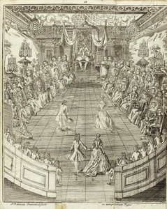 Ilustração de The Dancing Master, 1734 de Pierre Rameau
