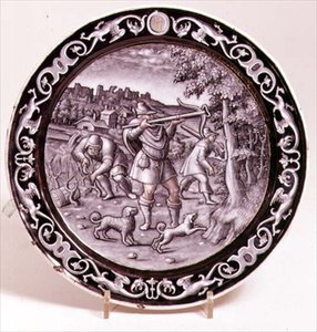 Placa de Limoges, um dos 12 conjuntos que representam os meses do ano.