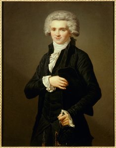 Retrato de Maximiliano de Robespierre (1758-1794) convencional no vestido de deputado do Terceiro Estado. Pintura de Pierre Vigneron (1789-1872) Ec. Fr.