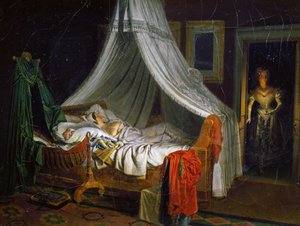 Regresso da dança, pintura de Pierre Roch Vigneron (1789-1872), óleo sobre tela, 24,4x32,5 cm, França