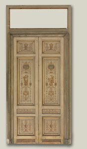 Portas de folha dupla, década de 1790.