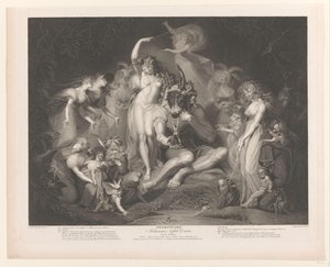 Titânia e Fundo rodeados de números
Shakspeare. Sonho de Verão-Noite (título sobre o objecto) de Pierre Simon (II)