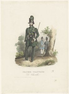 Caçador voluntário belga, 1831 Chasseur Volontaire De Chasteller (título no objeto) de Pierre Simonau