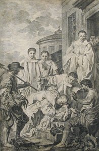 São Bento ressuscita uma criança, século XVIII. de Pierre Subleyras