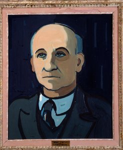 Retrato do poeta francês Max Jacob (1876-1944) Pintura de Pierre de Belay (1890-1947) Orleans do século XX. museu bela-Artes