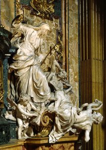 Religião Derrubando a Heresia e o Ódio, c.1697 (mármore)