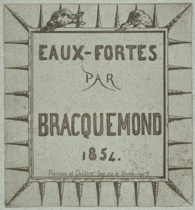 Água-forte de Bracquemond, 1854. de Pierron et Delâtre
