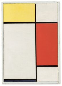 Composição: N.º II, com amarelo, vermelho e azul de Piet Mondrian