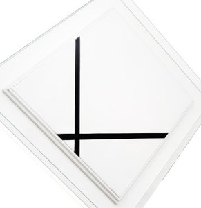 Composição de losango com duas linhas (óleo sobre tela) de Piet Mondrian