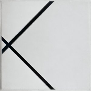Composição da Pastilha com Duas Linhas de Piet Mondrian