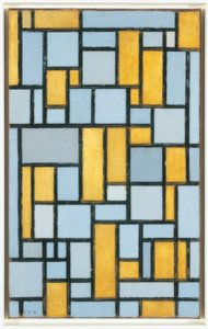 Piet Mondrian (1872–1944), Composição em Gray e Ochre, 1918 de Piet Mondrian