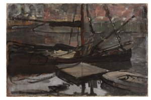 Estudo para "Stadhouderskade", c.1899 (óleo sobre tela) de Piet Mondrian