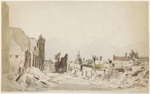 As ruínas de Bodegraven após o incêndio de Junho de 1870 de Piet Schipperus