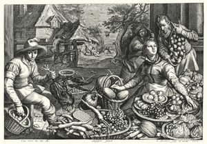 Os vendedores de vegetais e aves de Pieter 150708 75 after Aertsen
