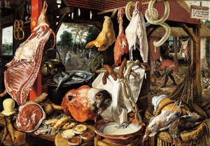 Talho com a fuga para o Egito de Pieter Aertsen