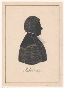 Retrato de silhueta de Herman Bouman de Pieter Barbiers (IV) (possibly)