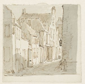vista da rua de Pieter Bartholomeusz. Barbiers