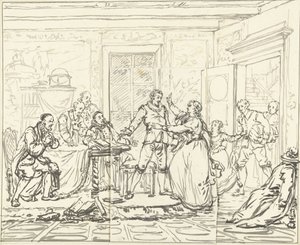 Cena de palco de Jacob Simonsz de Rijk de Pieter Bartholomeusz. Barbiers