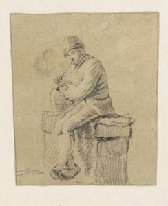 Agricultor sentado de Pieter Bartholomeusz. Barbiers