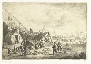 Vismarkt em Scheveningen de Pieter Bout