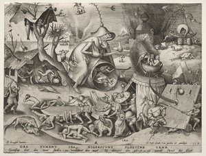 Os Sete Pecados Capitais: Raiva. de Pieter Bruegel the Elder