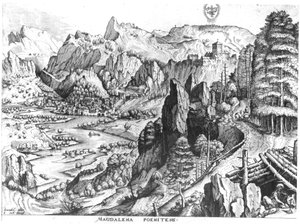 A Madalena Penitente, gravada por Hieronymus Bosch (c.1510-70) c. 1555-57 de Pieter Bruegel the Elder